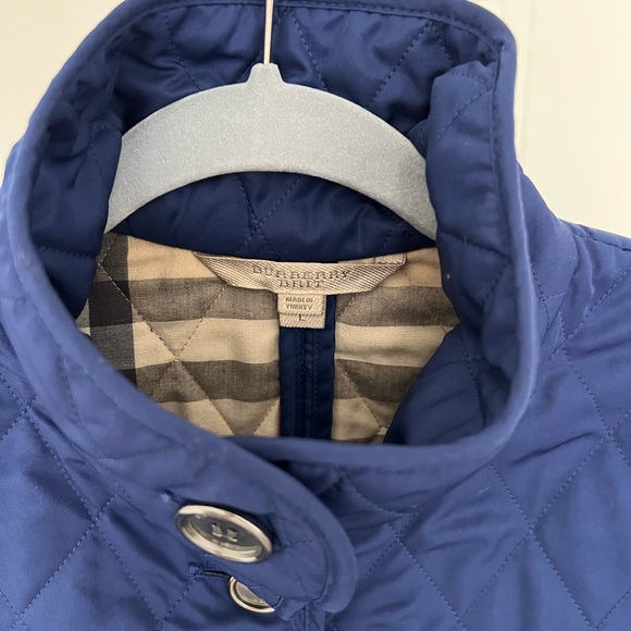 Burberry Blue Quilted Puffer Jacket Sz L - Picture 4 of 8